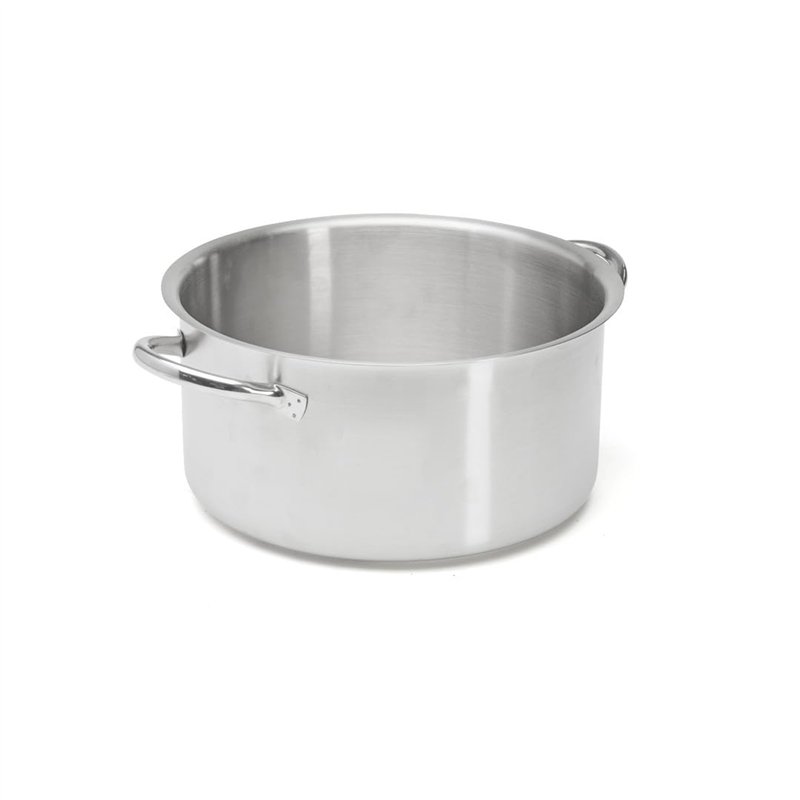 De Buyer - Faitout sans couvercle en inox PRIM'APPETY - 28 cm - Sans PFAS, Inox 18/10 de Qualité Professionnelle, Fond Magnétique