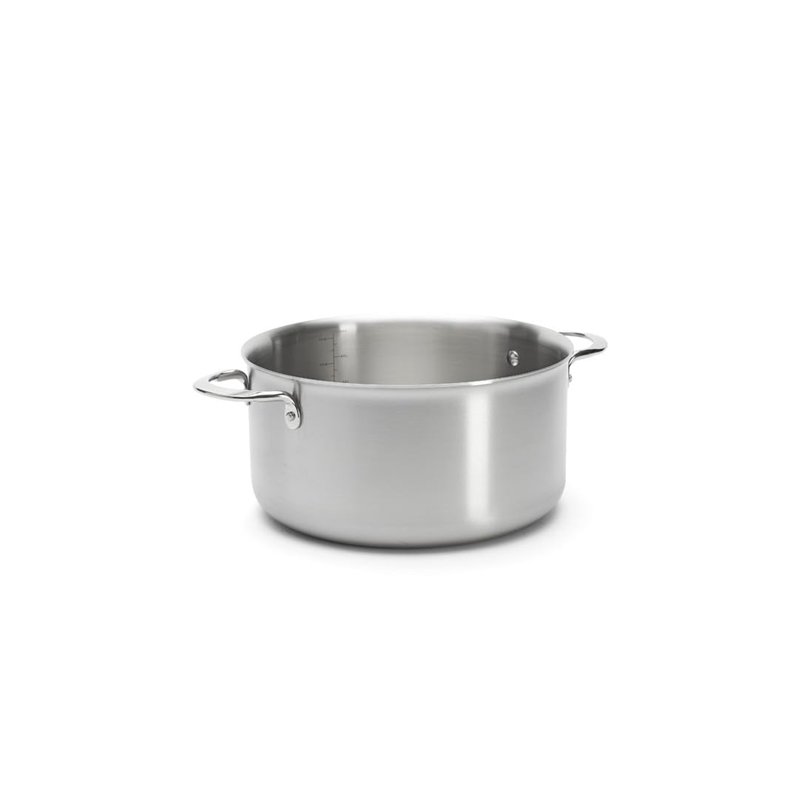 De Buyer - Faitout sans couvercle en inox 3 couches ALCHIMY - 24 cm - Fabriqué en France, Sans PFAS, Maîtrise de la Cuisson, Ino