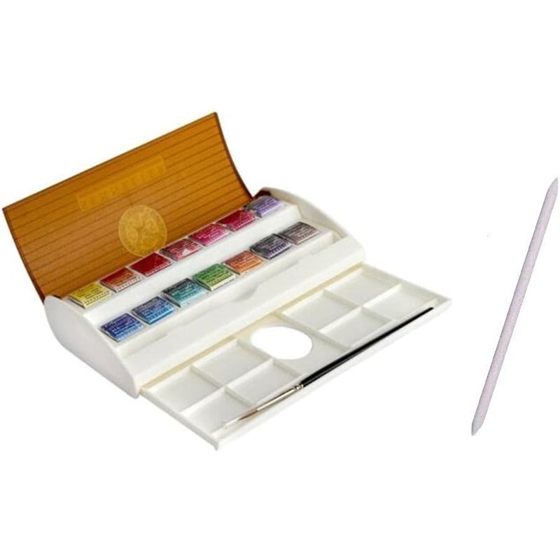 Image secondaire de Sennelier Boîte de Peinture Aquarelle Extra-Fines,14 Demi-Godets,Made in France