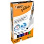 BIC Velleda 1791 Feutres pour Tableau Blanc Effaçables à Sec Pointe Large Biseautée - Couleurs Assorties