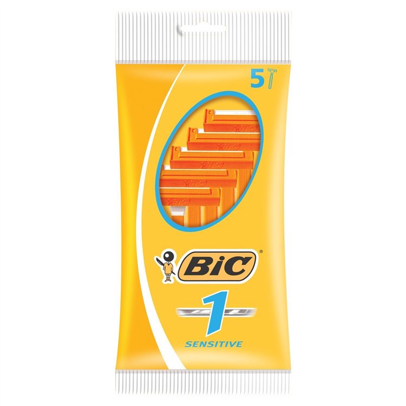 Image secondaire de BIC Lot de 3 Pochettes x 5 Rasoir N°1-1 lame Peaux sensibles