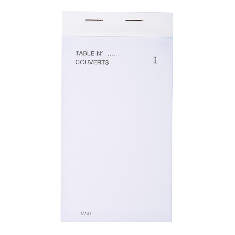 Exacompta - Réf. 96201E - Paquet de 10 blocs Maître d'Hôtel - Carnet de commande pour restaurants - 50 feuillets blancs autocopi