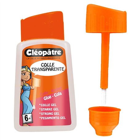 CLÉOPÂTRE - Colle Transparente Forte "Adhésive" En 80 gr Avec Pinceau Intégré – Idéale Travaux Manuels et Loisirs Créatifs - Ren