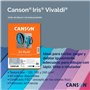 CANSON Iris Vivaldi - Paquet 25 feuilles de papier couleur A4 - 240g/m² - Assortiment de vert