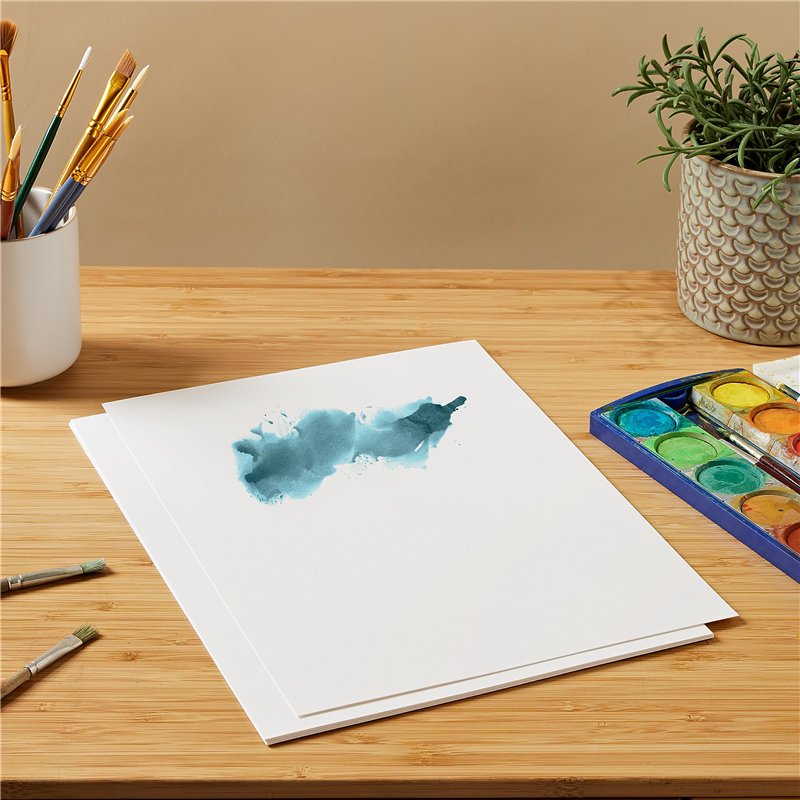 Image secondaire de Mini pack A4, 6 feuilles, pot aquarelle Basik 370 g