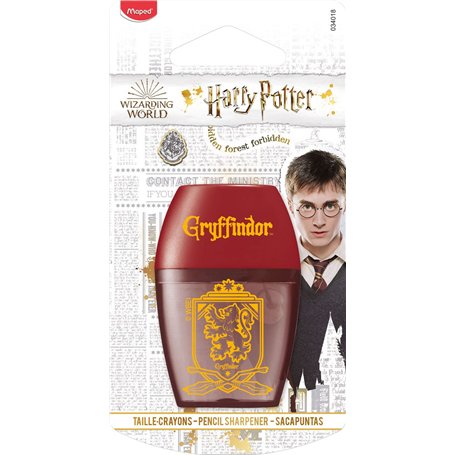 Maped - Taille-Crayon Harry Potter - Taille-Crayons avec Réservoir et 1 Trou Pour Enfants - Ergonomique et design - License Harr