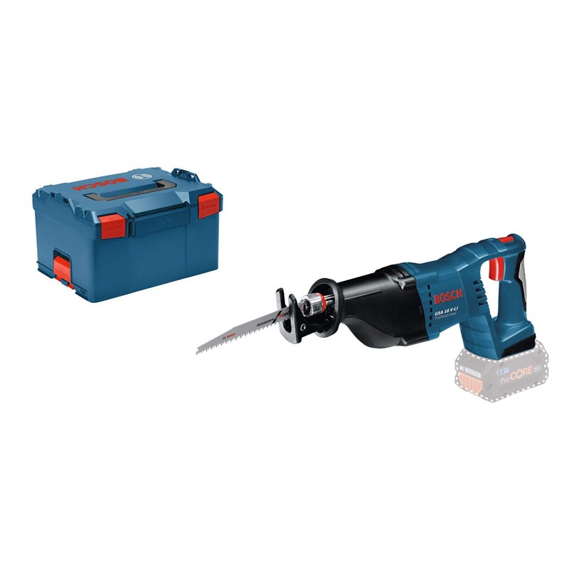 Bosch Professional 18V System scie sabre sans-fil GSA 18 V-LI (avec deux lames de scie sabre (bois/métal), sans batterie ni char
