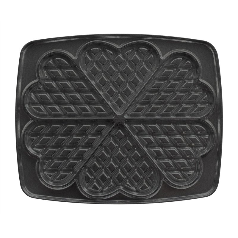 LAGRANGE Jeu de plaques Gaufres Coeur, compatible avec tous les gaufriers 