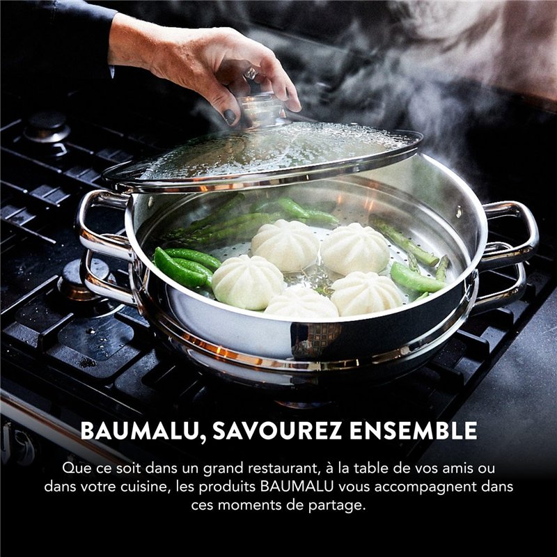 Image secondaire de Baumalu 385050 Service à Fondue Fonte Rouge Dégradé avec Plateau en Bois, Unique