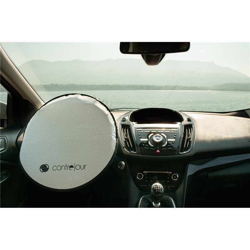 Image secondaire de Contrejour 463609 Pare Soleil Volant, Couvre-Volant Aluminium, Universel, Blanc