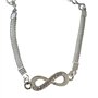 Bracelet Infini plaqué Argent en Alliage de Zinc chaîne Strass Bracelet pour Homme Femme Bijoux de Mode
