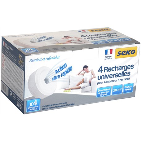 Seko Lot de 4 Galets Percés 500g Neutres - Recharges Universelles Galet Percé Neutre - Blanc - Automatique
