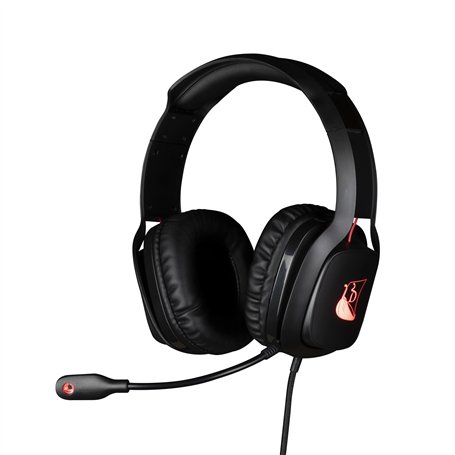 Konix Drakkar Casque Gaming Filaire Mistlur pour PC - Haut-parleurs 40 mm - Microphone Flexible - Câble 2 m - Rétroéclairage LED