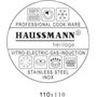 Haussmann Héritage® - 6 pièces Marmite Faitout acier inoxyable avec couvercles en verre - tous feux dont induction - HM-0613