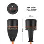 Electraline 208666 Rallonge Prolongateur Jardín avec Enrouleur 40M 3G1.5mm Femelle Français Electralock équipée d'un système de