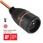 Electraline 208666 Rallonge Prolongateur Jardín avec Enrouleur 40M 3G1.5mm Femelle Français Electralock équipée d'un système de