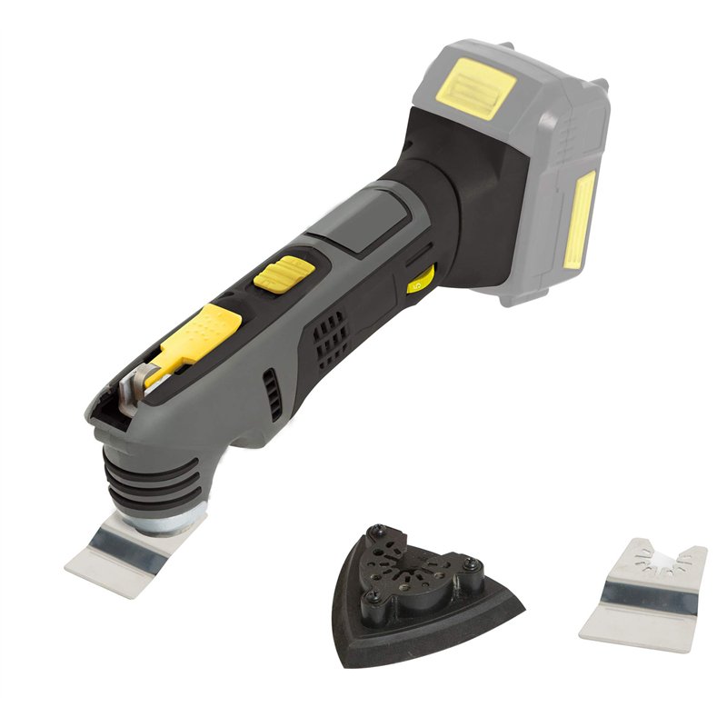 Fartools XF-TOOLS Outils oscillant multifonction sans fil 18V, oscillation 5000-15000tr/min, changement spatules/lames sans outi