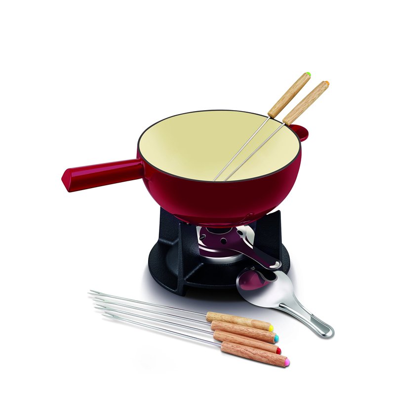 Beka 16304204 Service à Fondue Fonte, Rouge, 20 cm
