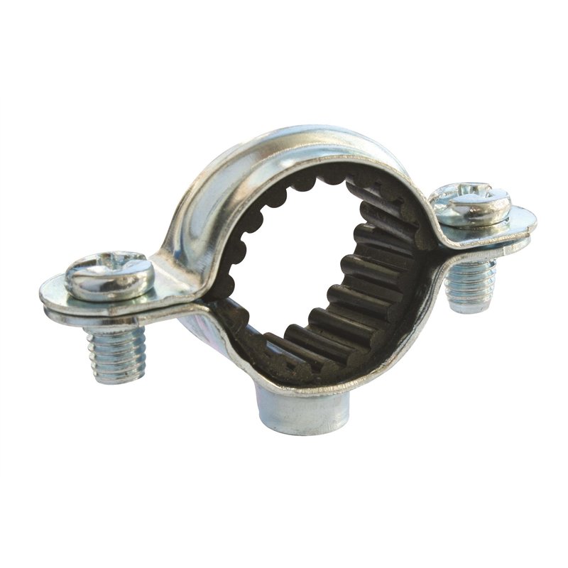 SOMATHERM FOR YOU, Collier de fixation isophonique en acier nickelé pour tube Ø20 mm - Sachet de 5 pièces - Réduit la transmission