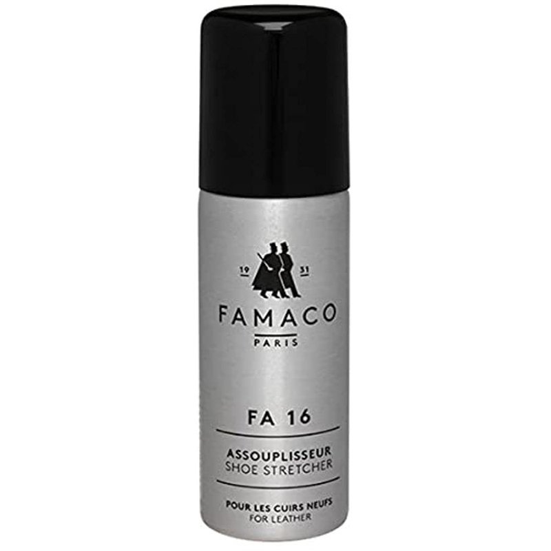 Famaco - Assouplisseur FA16 - Spray Mousse Expanseur Chaussure Cuir Rigides - Elimine les Points de Pression - Etire les Chaussu