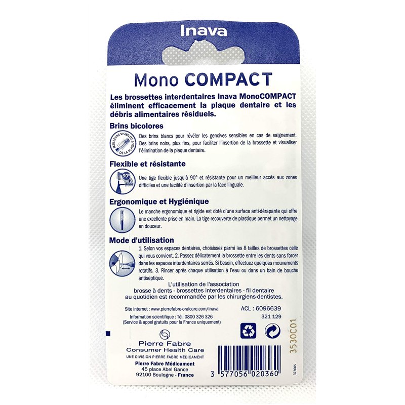 Image secondaire de LOT de 2 - Inava - Brossettes Interdentaires 1.8mm Violet X4 Mono Compact