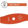 GREENSTAR - Lame 2 Dents Pour Débroussailleuse - Spéciale Ronces - Profil Courbe Réduisant le Bruit - Lame Orange Haute Visibili