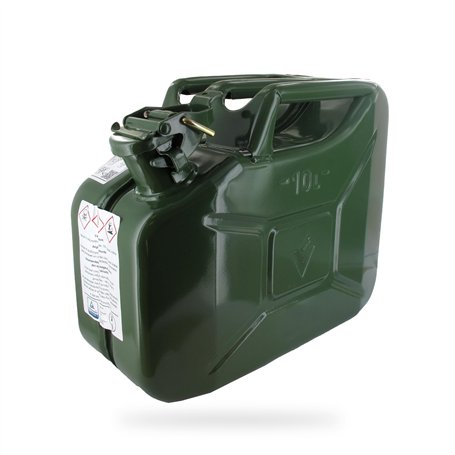Greenstar Jerrican 10L - Jerrican Métal - Verrouillage à Goupille - Traitement Intérieur Antirouille - Norme UN Transport de Mat