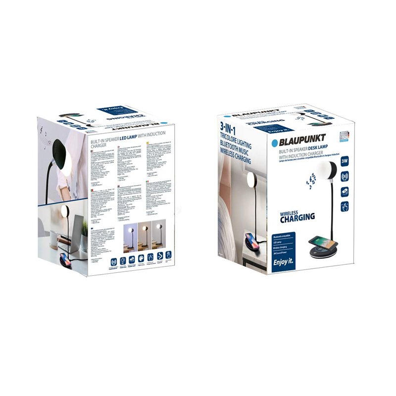 Image secondaire de Blaupunkt - MP3990-133 - Lampe de Bureau avec Speaker et Chargeur Induction - Compatible Bluetooth - 3W - Noir
