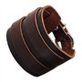 ZENSE - Bracelet de force marron en cuir pour homme avec double lanière ZB0345