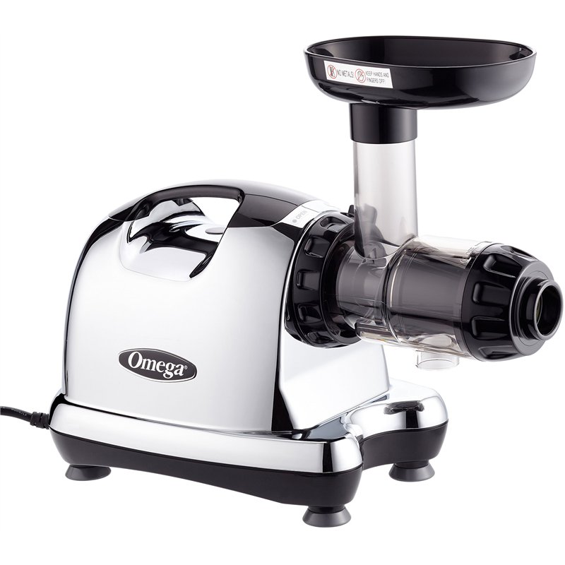 Omega 8226 Extracteur de Jus Chromé 36,8 x 16,5 x 39,4 cm, Argenté