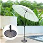 Outsunny Pied de Parasol Base de lestage Parasol Rond résine Imitation Fonte Motif Rosace Ø 49 cm Poids Net 14 Kg Bronze