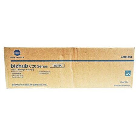 Konica Minolta Bizhub C 20 X - Original A0DK453/TN 318C - Cartouche de Toner Cyan - 8000 Pages