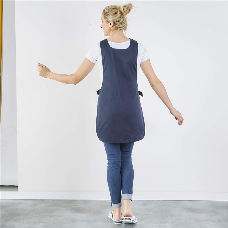 Image secondaire de Hurry Jump Tablier Chasuble Blouse chasuble Coloris Marine Encolure Carrée Taille coté reglable par pression