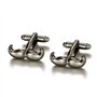 BOBIJOO JEWELRY - Paire de Boutons de Manchette Originale Laiton Moustache Gris Souris Chic Raffiné