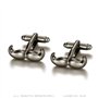 BOBIJOO JEWELRY - Paire de Boutons de Manchette Originale Laiton Moustache Gris Souris Chic Raffiné