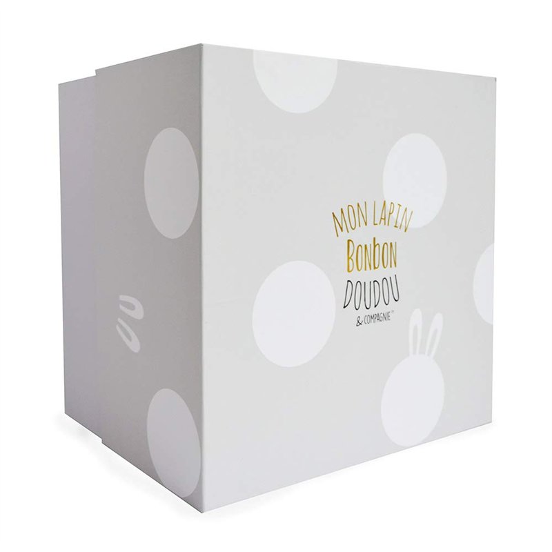 Image secondaire de Doudou et Compagnie - Doudou Lapin Bonbon - 75 cm - Taupe - Cadeau De Naissance - 1249