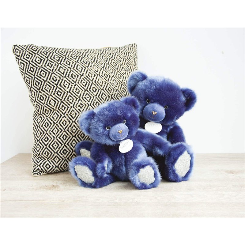 Image secondaire de DOUDOU ET COMPAGNIE - Ours en Peluche - 37cm - Bleu Nuit et Paillettes - Collection Ours La Peluche - Tout Doux pour les Câlins 