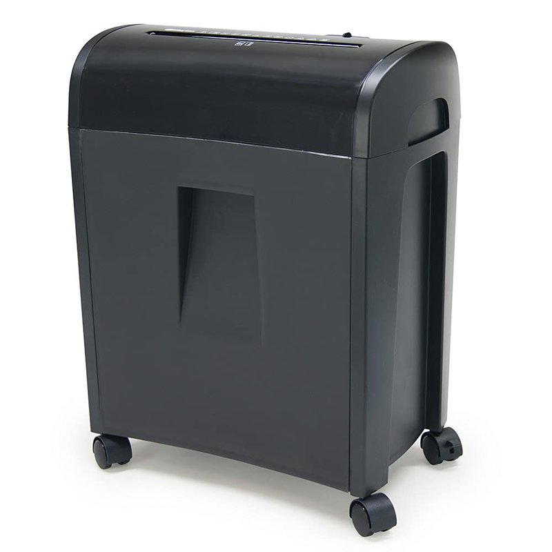 Image secondaire de WAYTEX 77323 Destructeur de Documents Coupe Croisée 10 Feuilles - CD et DVD - Bac Tiroir 14L - sur roulettes – Rapide et Perform