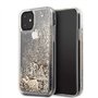 Guess GUHCN61GLHFLGO Coque de Protection pour iPhone 11 Motif cœurs à Paillettes Doré