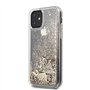 Guess GUHCN61GLHFLGO Coque de Protection pour iPhone 11 Motif cœurs à Paillettes Doré