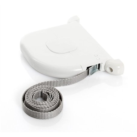 Enrouleur Sangle Pivotant Blanc pour Volet Roulant - Boîtier Compact avec Sangle Gris Clair 5m - Installation Facile