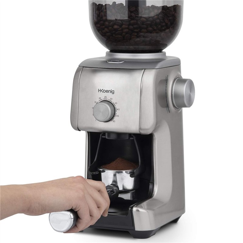 Image secondaire de H.Koenig Moulin à Café Electrique GRD830, Broyeur Café Grain Professionnel, Grinder Pro, Meule Conique, 16 Tailles de Mouture, C
