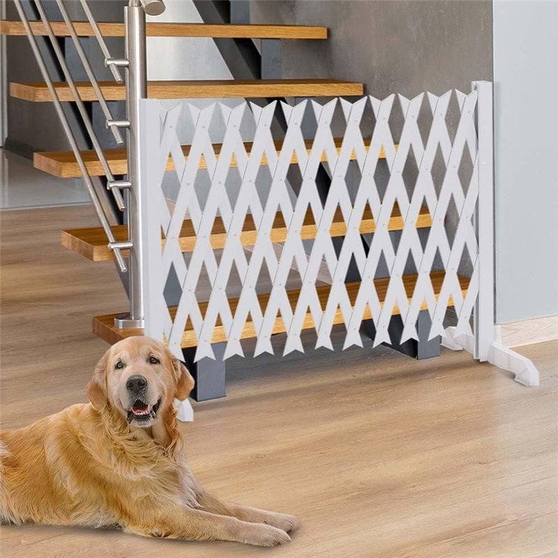 Image secondaire de FACILITYS - Barrière de Sécurité Extensible, de 27 à 250 x 87 cm - Barriere de Securite Enfant, Chien sans Perçage en Plastique 