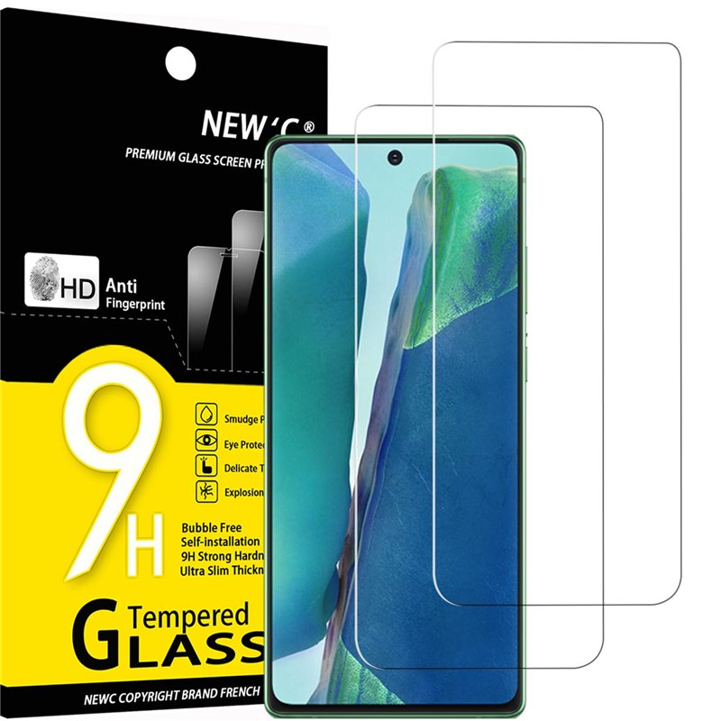 NEW'C Lot de 2, Verre Trempé pour Samsung Galaxy Note20