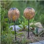 Lot de 2 balises solaires style oriental à planter LED blanc chaud AGADIR H45cm
