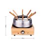 LITTLE BALANCE 8320 Wood Fondue 8 Inox - Appareil à fondue 8 personnes - Caquelon Inox anti-adhésif grande contenance 2 litres -