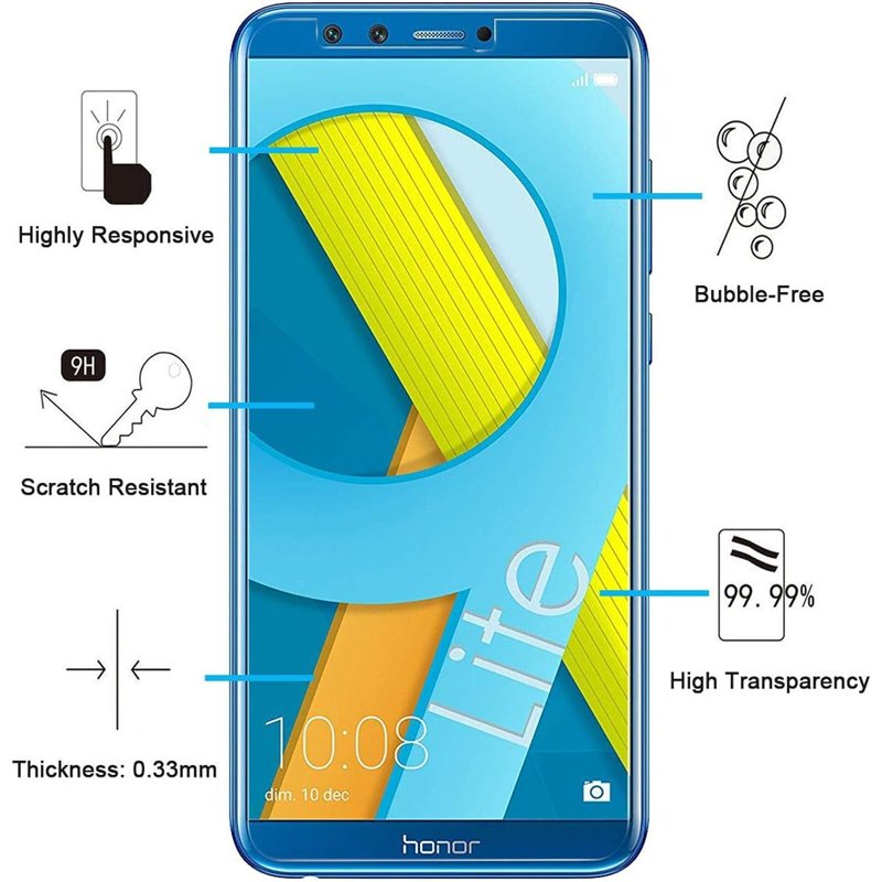 Image secondaire de NEW'C Lot de 2, Verre Trempé pour Honor 9 Lite