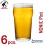 ARCOROC Nonic Pint Beer Glass 570 ML Set of 6