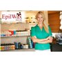 EpilWax - Kit Chauffe Cire Épilation Professionnelle avec 4 x Recharges Roll on Cire Miel, 100 x Bandes d'Épilation et Huile apr