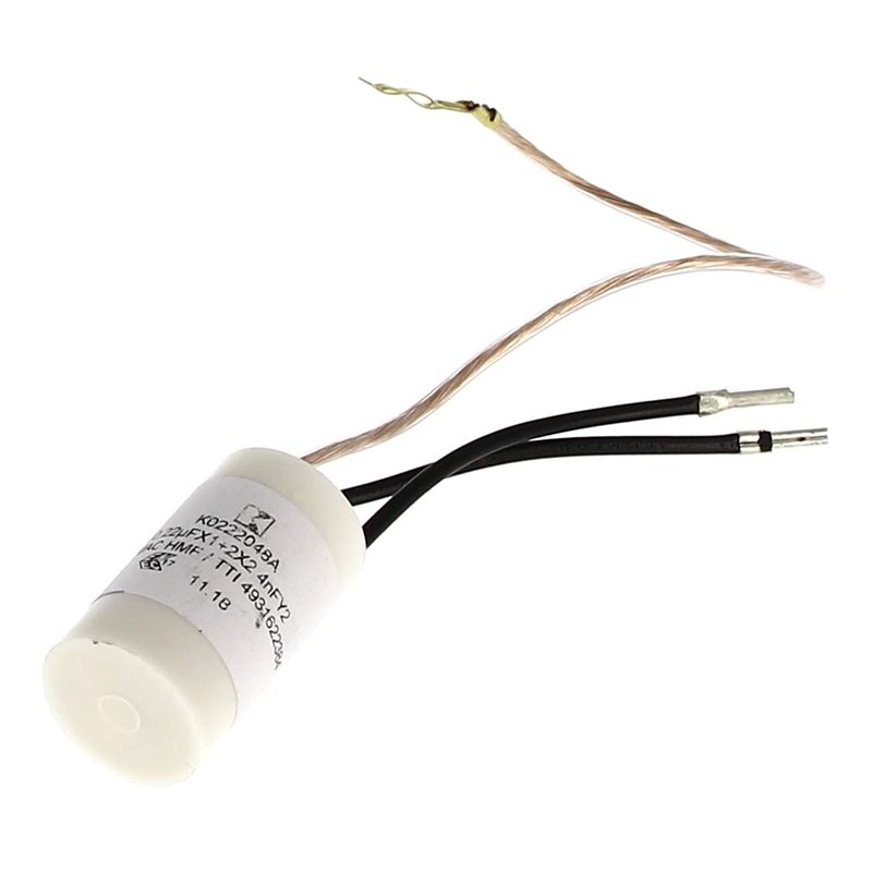 Condensateur 0,22µF 2x2400pF pour Meuleuse, Perceuse/Visseuse, Perforateur compatible avec AEG, Atlas Copco, Castorama, Milwauke